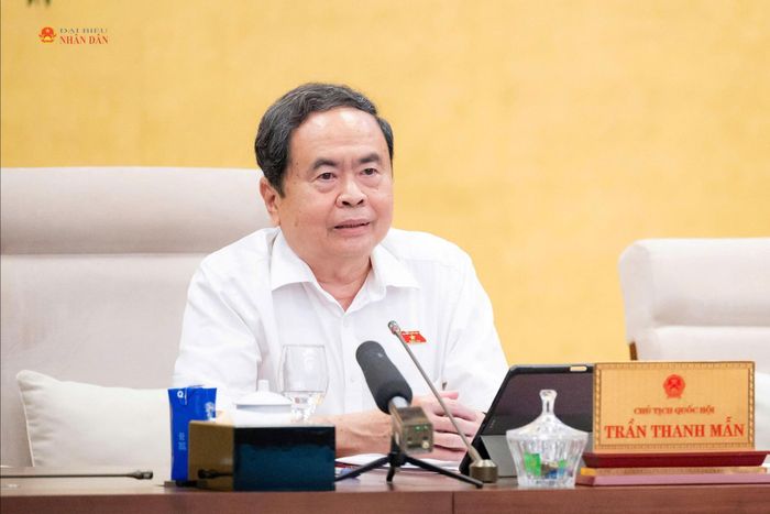 Chủ tịch Quốc hội Trần Thanh Mẫn phát biểu tại phiên họp