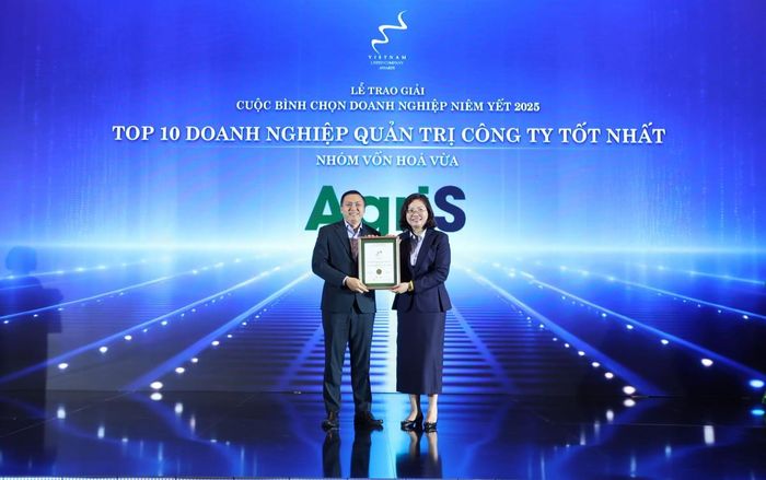 AgriS được trao giải Doanh nghiệp quản trị công ty tốt nhất năm 2025. Ảnh: AgriS
