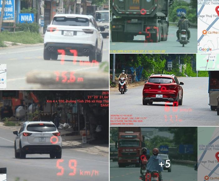 Lực lượng chức năng đã phát hiện tổng cộng 515 trường hợp phương tiện vi phạm quy định về tốc độ