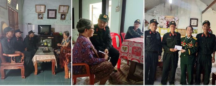 Cán bộ, chiến sĩ Tiểu đoàn 2 - Trung đoàn CSCĐ số 5 thăm, trao quà tặng các gia đình chính sách tại phường Hóa Châu, TP Huế.