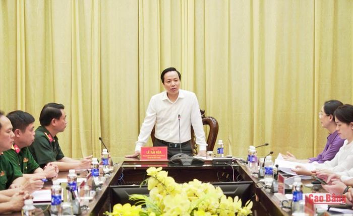  Chủ tịch UBND tỉnh Lê Hải Hòa phát biểu động viên lực lượng thực hiện nhiệm vụ tìm kiếm, quy tập và xác định danh tính hài cốt liệt sĩ.