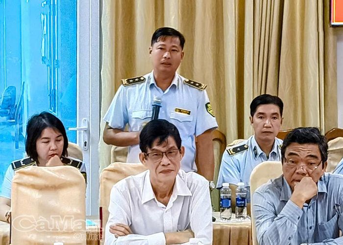 Ông Ngô Hoàng Thao, Đội trưởng Đội Quản lý thị trường số 1, Sở Công Thương, phát biểu ý kiến.