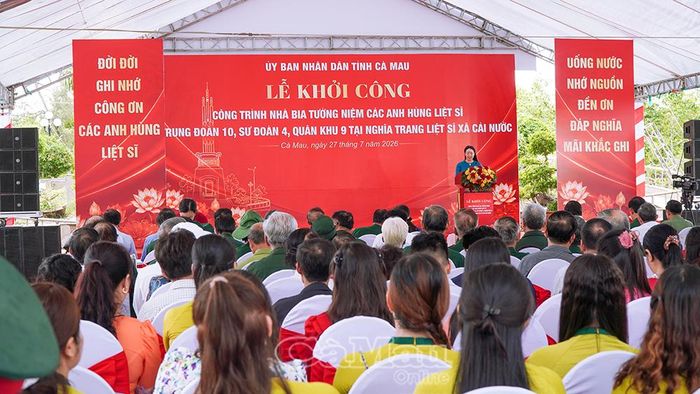  Lễ khởi công Nhà bia tưởng niệm các Anh hùng liệt sĩ Trung đoàn 10 được tổ chức trang trọng tại Nghĩa trang Liệt sĩ xã Cái Nước. 