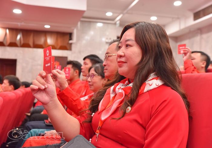 Đại biểu biểu quyết thông qua các nội dung tại Đại hội.