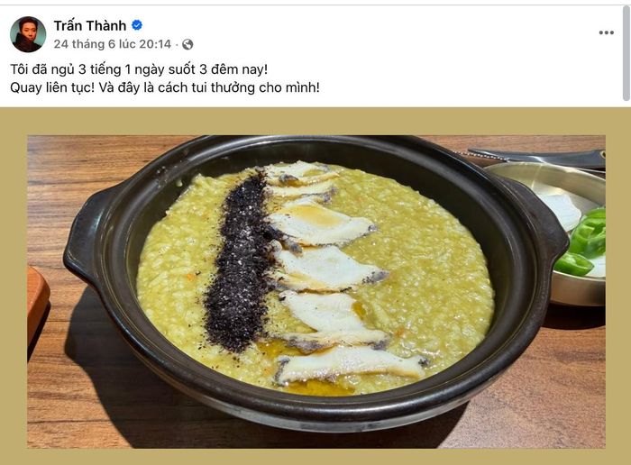 Trấn Thành thức 3 đêm không ngủ chỉ vì một tô cháo ở quê Hariwon
