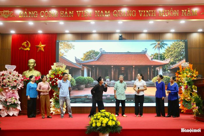 Tiểu phẩm sinh động về công tác đảm bảo an ninh trật tự cơ sở. Ảnh: PN