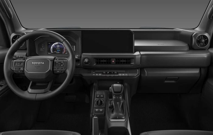  Không gian khoang lái của Land Cruiser FJ có sự tương đồng với đàn anh Land Cruiser Prado. Ảnh: Toyota.