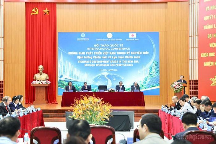 Hội thảo quốc tế "Không gian phát triển Việt Nam trong kỷ nguyên mới: Định hướng chiến lược và lựa chọn chính sách" - Ảnh: VGP/Thu Giang