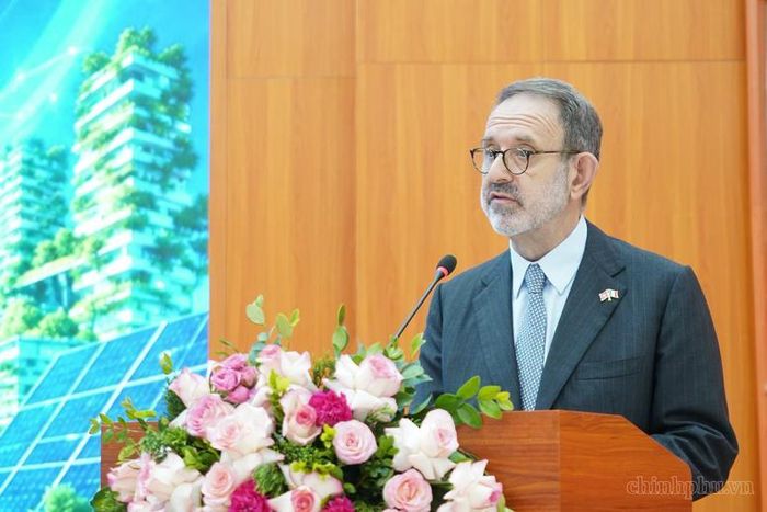 Đại sứ Italia tại Việt Nam Marco Della Seta phát biểu tại Hội thảo - Ảnh: VGP