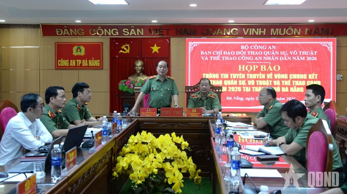  Thiếu tướng Nguyễn Hữu Hợp, Bí thư Đảng ủy, Giám đốc Công an TP Đà Nẵng phát biểu. 