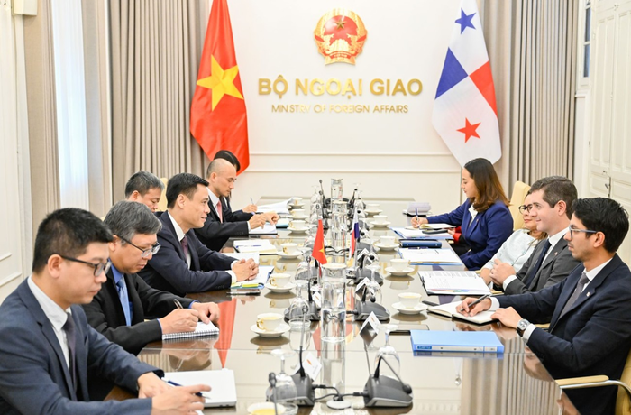 Quang cảnh phiên Tham khảo chính trị lần thứ II giữa hai Bộ Ngoại giao Việt Nam và Panama. Ảnh: NGUYỄN HỒNG 