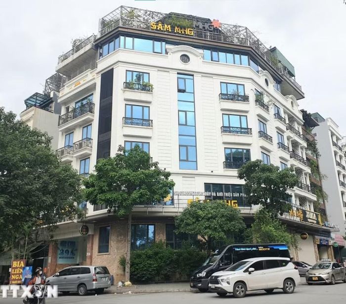 Đối tượng Phạm Mỹ Hạnh, cựu Chủ tịch HĐQT, Giám đốc Cty Mỹ Hạnh và trụ sở Cty Mỹ Hạnh tại Hà Nội. Ảnh: TTXVN