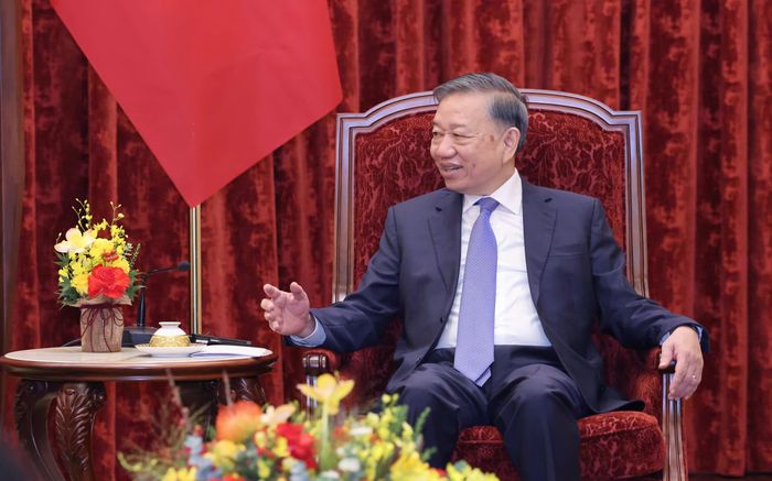  Tổng Bí thư, Chủ tịch nước Tô Lâm phát biểu tại cuộc tiếp, ngày 28-7. Ảnh: QUANG PHÚC 