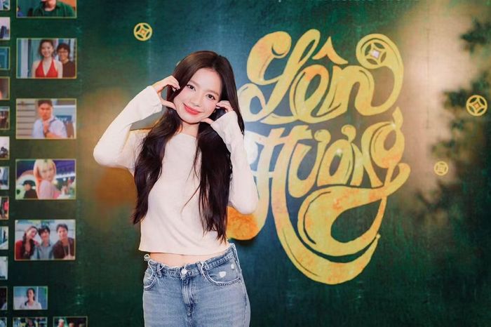 Lê Hạ Anh trong buổi khai máy phim "Lên hương". Ảnh: FB Lê Hạ Anh.