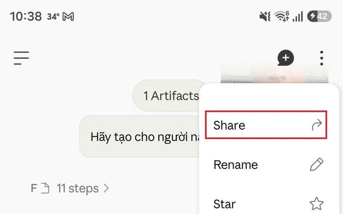 Tính năng chia sẽ cuộc trò chuyện có trên mọi chatbot AI.