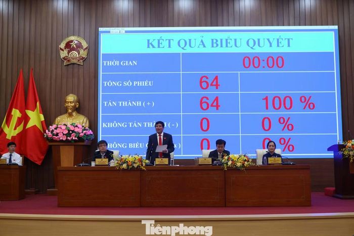 Với 100% phiếu tán thành của các đại biểu có mặt, Phó Bí thư Tỉnh ủy Nguyễn Đức Tâm đã được HĐND tỉnh bầu giữ chức Chủ tịch UBND tỉnh Quảng Ngãi nhiệm kỳ 2026 - 2031.