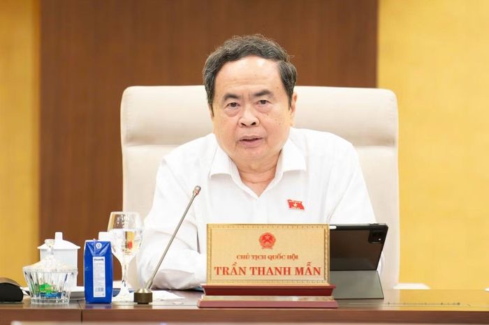  Chủ tịch Quốc hội Trần Thanh Mẫn phát biểu. Ảnh: QH 
