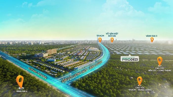 LA Home sở hữu vị trí mặt tiền trên đại lộ Lương Hòa - Bình Chánh