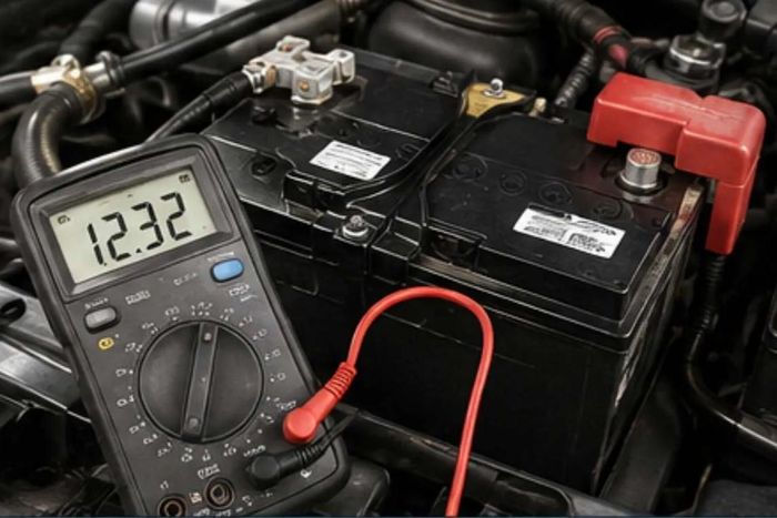 Ắc quy có thể yếu do xe lưu kho lâu.