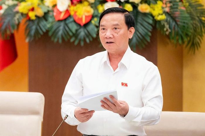  Phó Chủ tịch Quốc hội Nguyễn Khắc Định kết luận nội dung thảo luận (Ảnh: CTTĐT Quốc hội).