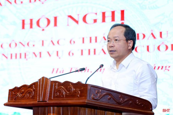 Đồng chí Nguyễn Duy Lâm - Bí thư Tỉnh ủy kết luận hội nghị.