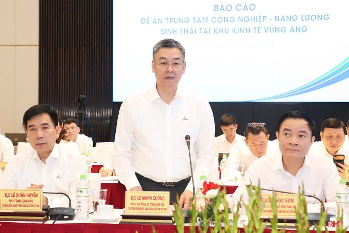 Tổng Giám đốc Petrovietnam Lê Mạnh Cường phát biểu tại buổi làm việc.
