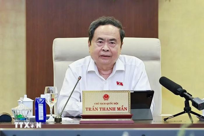 Chủ tịch Quốc hội Trần Thanh Mẫn phát biểu. (Ảnh: Doãn Tấn/TTXVN)