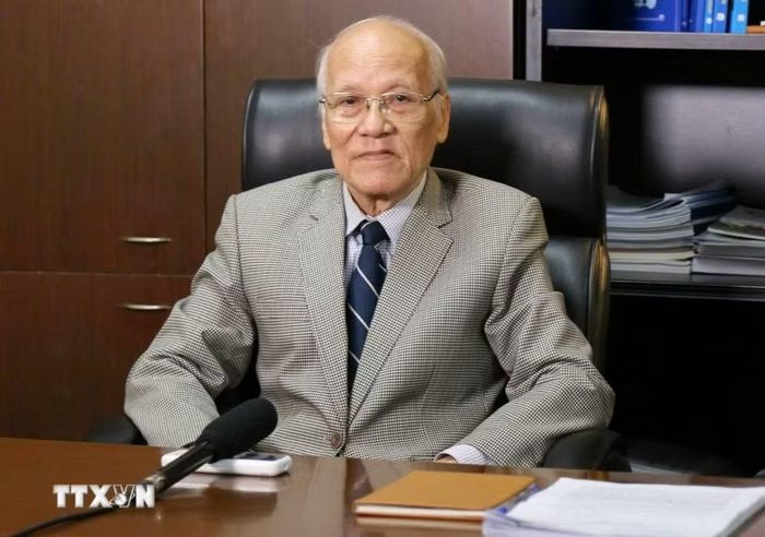 Kỹ sư Hoàng Hùng, Chủ tịch Hội Khoa học kỹ thuật công nghiệp tàu thủy Việt Nam. (Ảnh: Diệu Thúy/TTXVN)