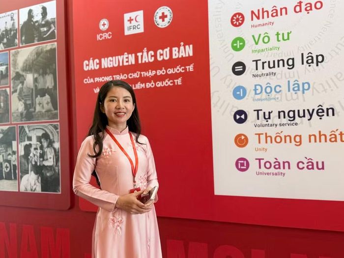 Bà Nguyễn Lương Hồng, Chủ tịch Hội Chữ thập Đỏ tỉnh Nghệ An. (Ảnh: PV/Vietnam+)