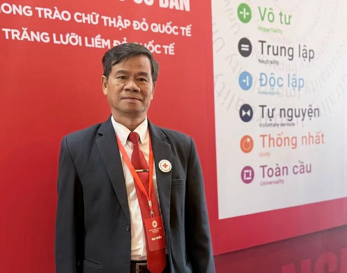 Ông Nguyễn Quang Minh, Chủ tịch Hội Chữ thập Đỏ tỉnh Lâm Đồng ấn tượng với năm nhiệm vụ mà Tổng Bí thư, Chủ tịch nước đã giao cho Đại hội. (Ảnh: PV/Vietnam+)