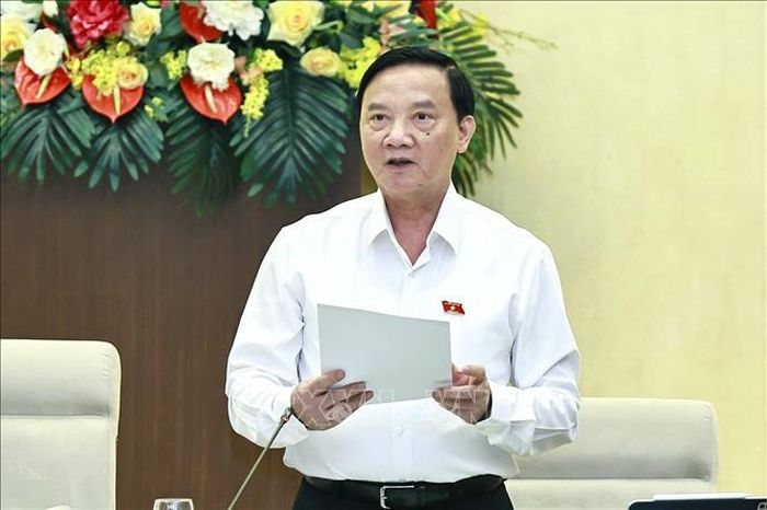Phó Chủ tịch Quốc hội Nguyễn Khắc Định phát biểu. Ảnh: Doãn Tấn/TTXVN