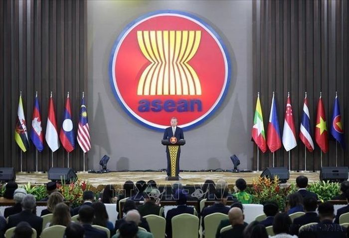 Tổng Bí thư Tô Lâm phát biểu tại Lễ kỷ niệm 30 năm Việt Nam gia nhập ASEAN, tại Thủ đô Jakarta, Indonesia (3/2025). Ảnh: Thống Nhất/TTXVN