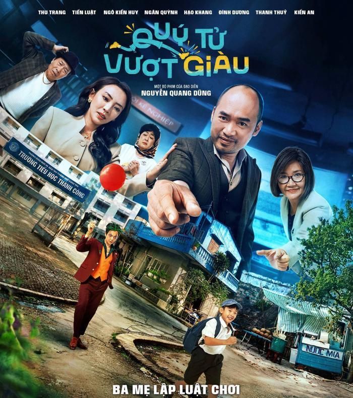 Sau hơn 15 năm gắn bó ngoài đời, Thu Trang và Tiến Luật lần đầu tiên chính thức vào vai vợ chồng trên màn ảnh rộng trong dự án Quý Tử Vượt Giàu. Ảnh: NSX