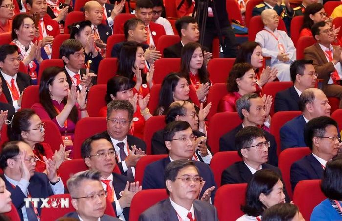  Các đại biểu tham dự Phiên khai mạc trọng thể Đại hội đại biểu toàn quốc Hội Chữ thập Đỏ Việt Nam lần thứ XII, nhiệm kỳ 2026-2031. (Ảnh: Thống Nhất/TTXVN) 