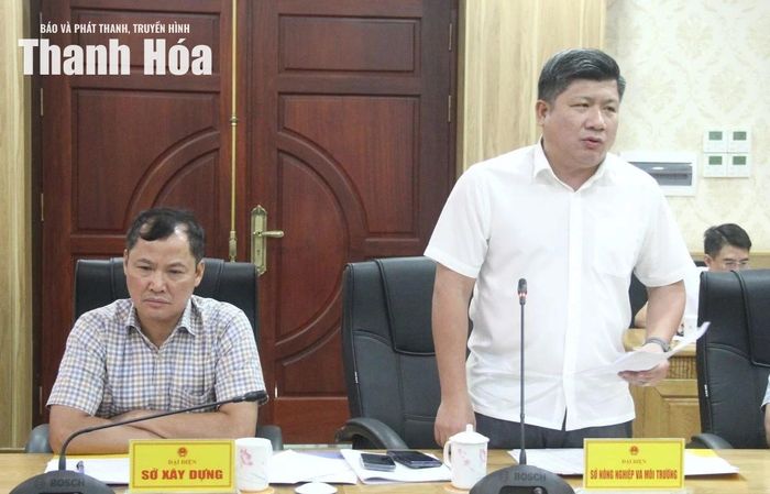 Đại diện Sở Nông nghiệp và Môi trường phát biểu tại hội nghị.