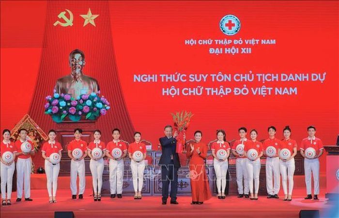 Tổng Bí thư, Chủ tịch nước Tô Lâm giữ cương vị Chủ tịch danh dự Hội Chữ thập đỏ Việt Nam nhiệm kỳ 2026 - 2031. Ảnh: Phan Phương - TTXVN