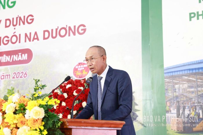Chủ đầu tư phát biểu tại lễ khởi công