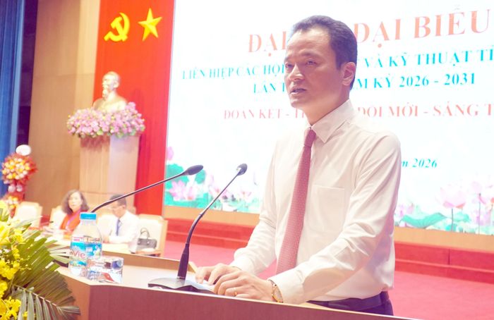 Đồng chí Giàng Quốc Hưng - Ủy viên Ban Thường vụ Tỉnh ủy, Phó Chủ tịch UBND tỉnh, Chủ tịch Liên hiệp các Hội Khoa học và Kỹ thuật tỉnh nhiệm kỳ 2020 - 2025 điều hành nội dung bầu Ban Chấp hành Liên hiệp các Hội Khoa học và Kỹ thuật tỉnh nhiệm kỳ 2026-2031.