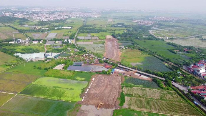 Mũi thi công đoạn gần nhà máy xử lý rác Việt Hùng thuộc khu vực địa bàn xã Phúc Thịnh.