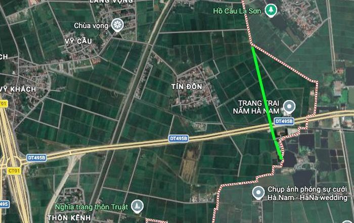 Hình ảnh thực địa trên Google vệ tinh.