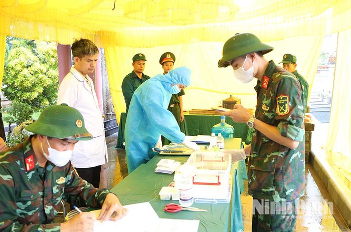 Khu vực lấy mẫu sinh phẩm.