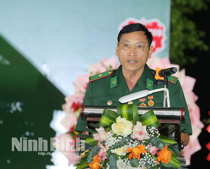 Lãnh đạo Hội Doanh nghiệp doanh nhân cựu chiến binh tỉnh phát biểu tại chương trình.