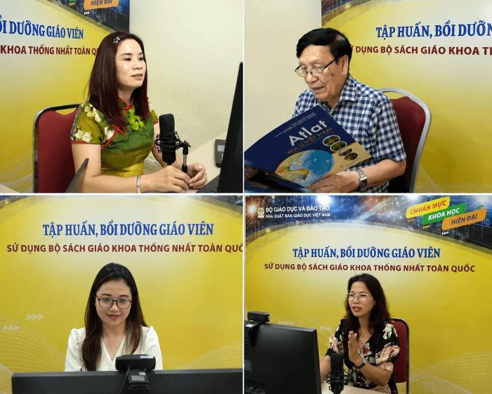 Một số hình ảnh buổi tập huấn. Ảnh: NXBGDVN