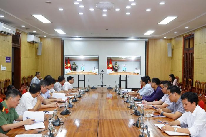 Quang cảnh phiên họp tại điểm cầu tỉnh Quảng Trị - Ảnh: N.L