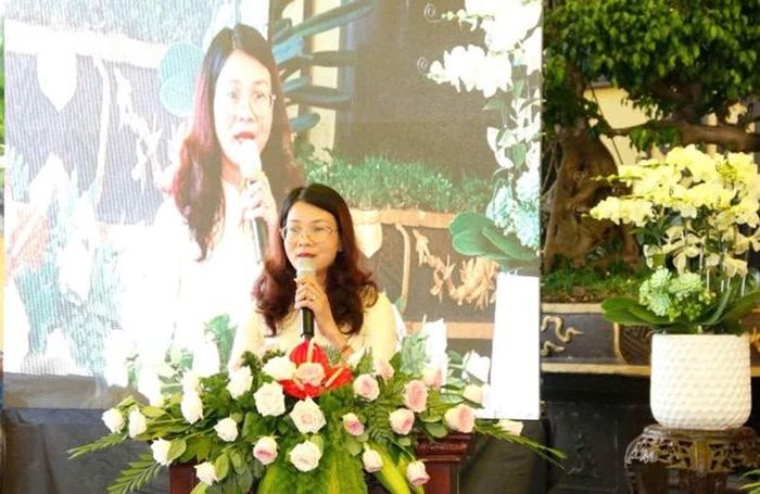 Phó Bí thư Thường trực Đảng ủy, Chủ tịch HĐND xã Thăng Bình Võ Thị Đoan Trang phát biểu