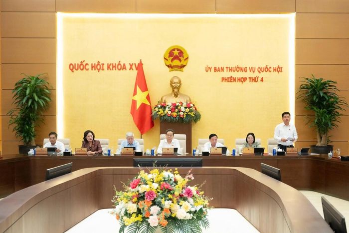 Phó Chủ tịch Quốc hội Nguyễn Hồng Diên phát biểu tại phiên họp.