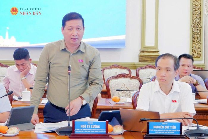 ĐBQH hoạt động chuyên trách tại Ủy ban Khoa học, Công nghệ và Môi trường Ngô Sỹ Cường phát biểu