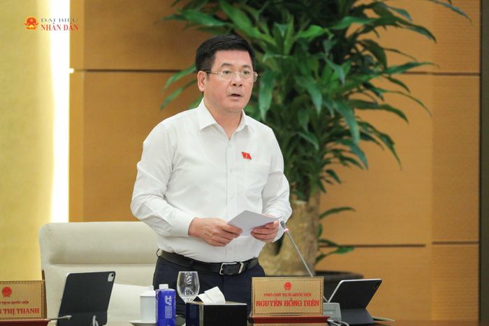 Phó Chủ tịch Quốc hội Nguyễn Hồng Diên điều hành nội dung thảo luận