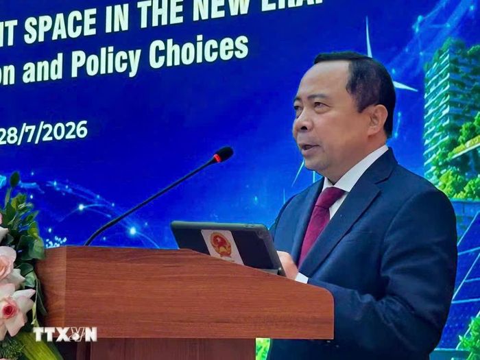 Bộ trưởng Bộ Khoa học và Công nghệ Vũ Hải Quân phát biểu. Ảnh: Thanh Hương/TTXVN