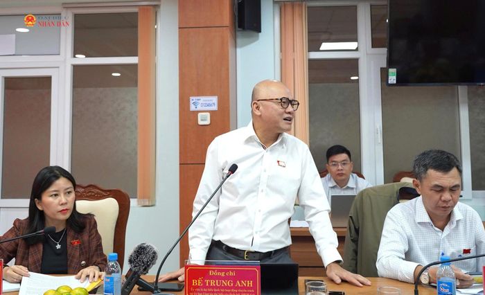 ĐBQH hoạt động chuyên trách tại Ban Công tác đại biểu Bế Trung Anh phát biểu tại cuộc làm việc